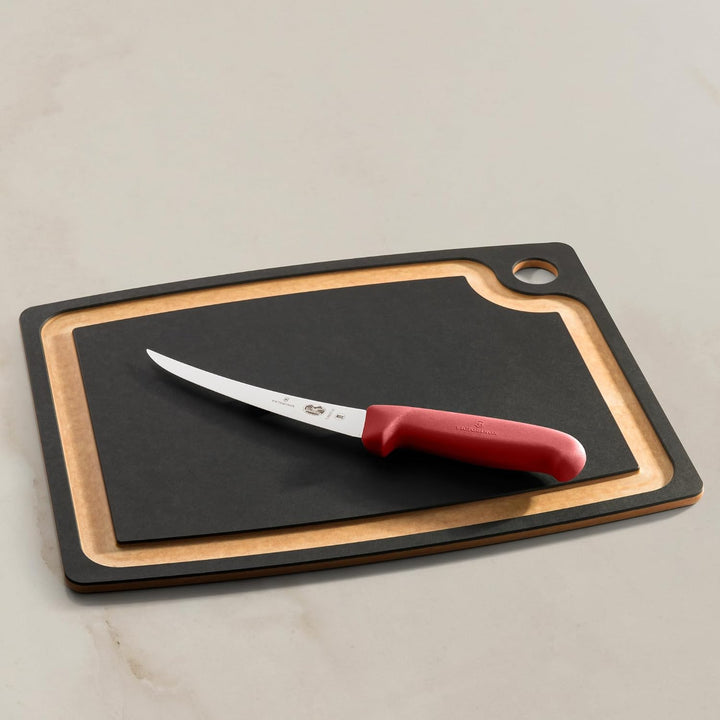 Victorinox Fibrox Ausbeinmesser, Scharfes Küchenmesser für Fleisch und Fisch, 15 cm, Gebogene Klinge
