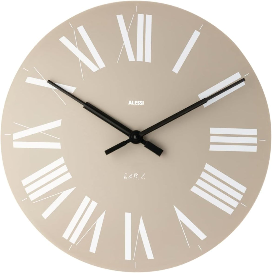 Alessi,12 G,Firenze AA8Wanduhr ausABS, Quarzwerk, grau, Ã˜ 36cm