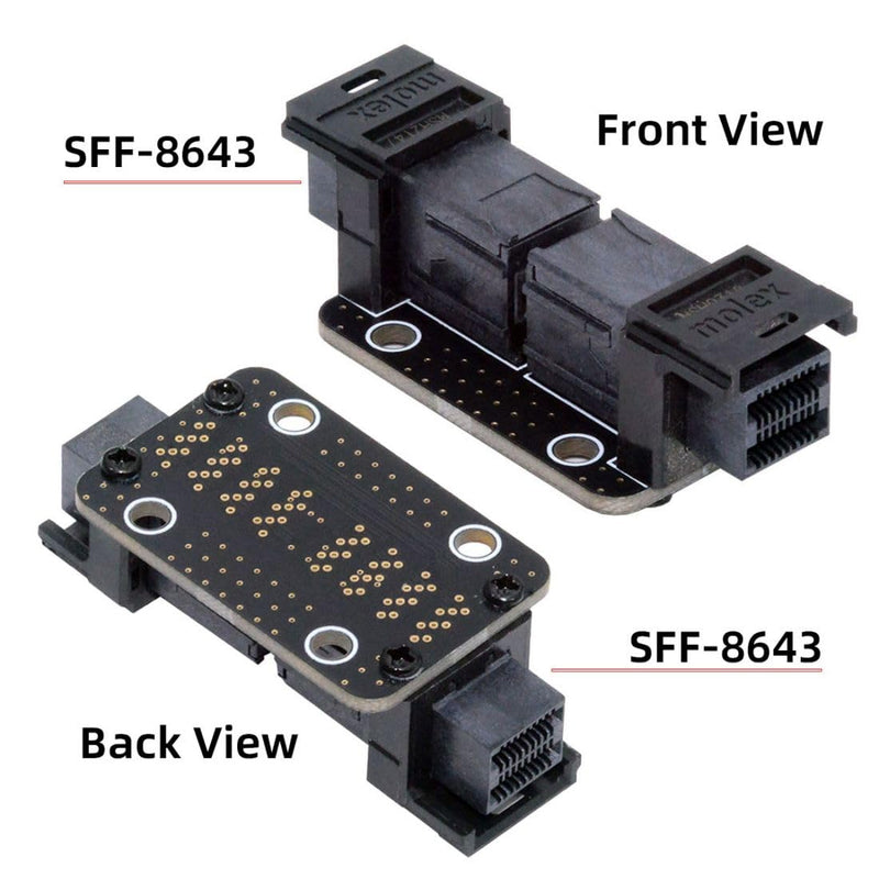 chenyang SFF-8643 Koppleradapter Mini SAS 4.0 SFF-8643 Buchse auf Buchse Interner Erweiterungsadapte