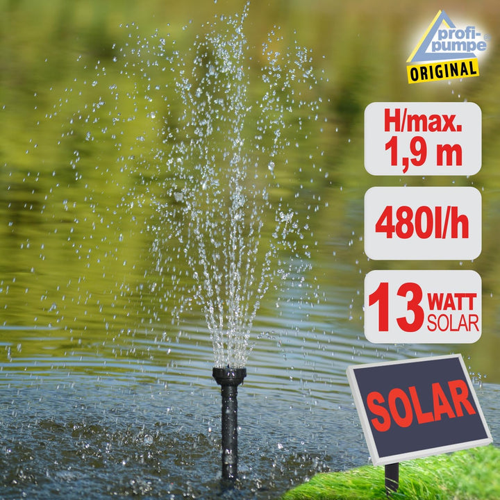 Solar Teichpumpe Solar Springbrunnen Solar Wasserspiel Solar-Teichpumpen-Set für den Gartenteich Sol