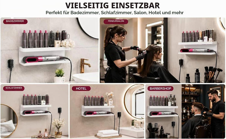 Föhn Wandhalterung für Dyson Airwrap Ohne Bohren, 2 in 1 Halterung für Dyson Airwrap Einfache Aufbew