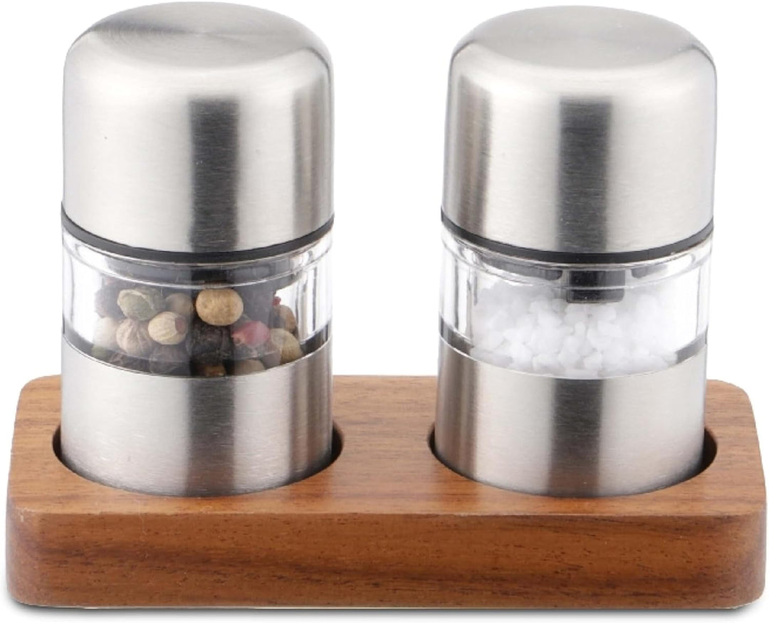 Weis Mini Edelstahl Mühlen-Set für Salz und Pfeffer, Keramik-Mahlwerke 11267