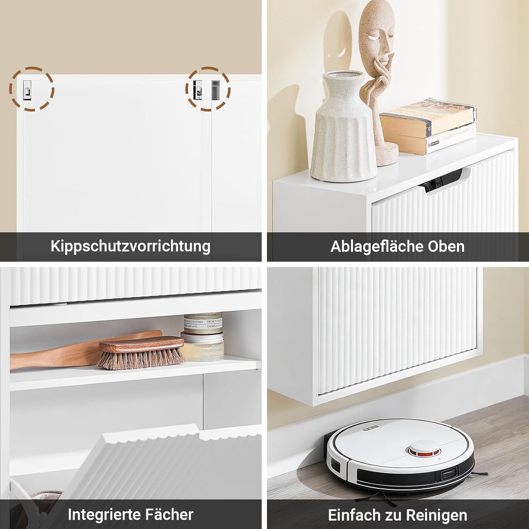 SoBuy Schuhschrank Schmal, schuhkipper Schmal, Schuhregal Geschlossen, 19cm Tiefe für schmale Flure,