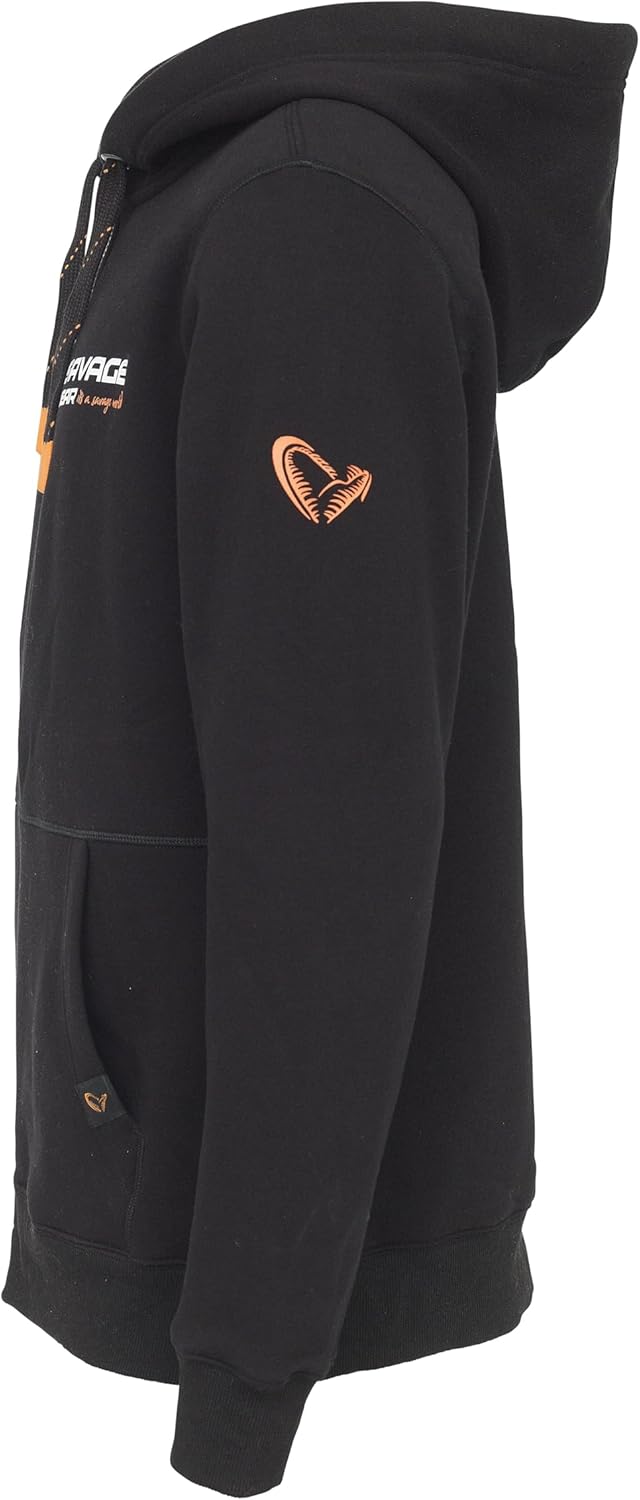 Savage Gear Unisex Urban Zip Hoodie Hooded Sweatshirt (1er Pack) XL Schwarze Tinte, XL Schwarze Tint