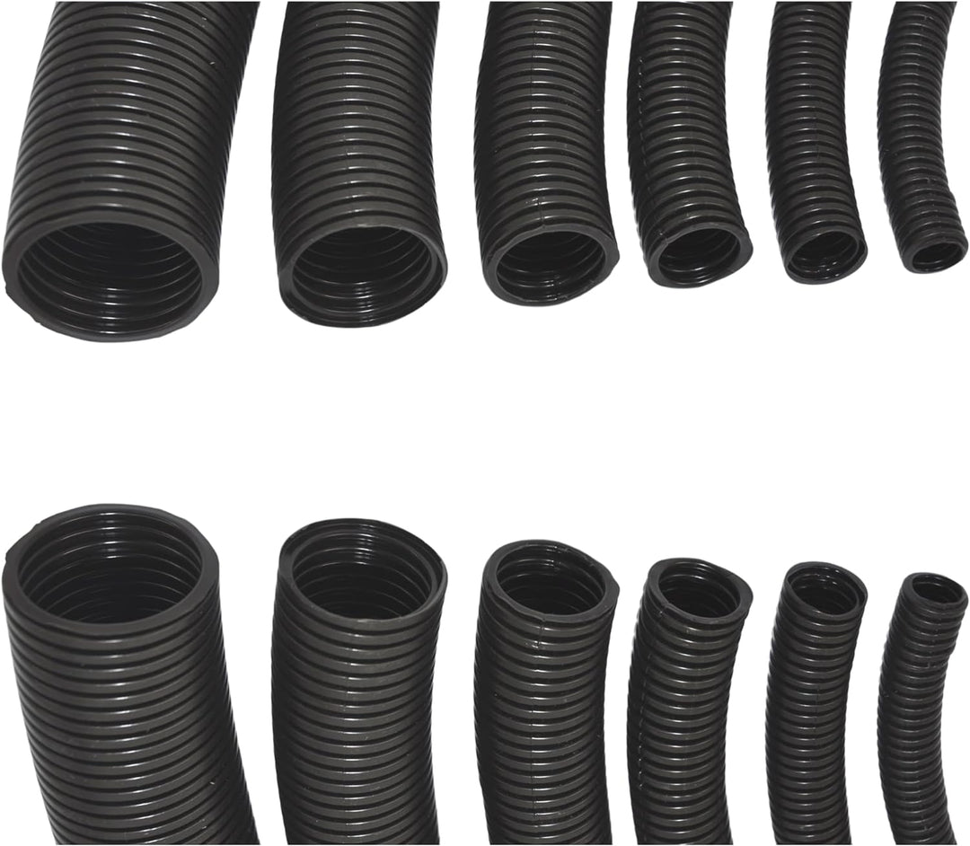 Megaastore Flexibles Leerrohr Wellrohr 750N Schwarz| Klassifizierung M32 Kabelschutz Schutz Rohr ung