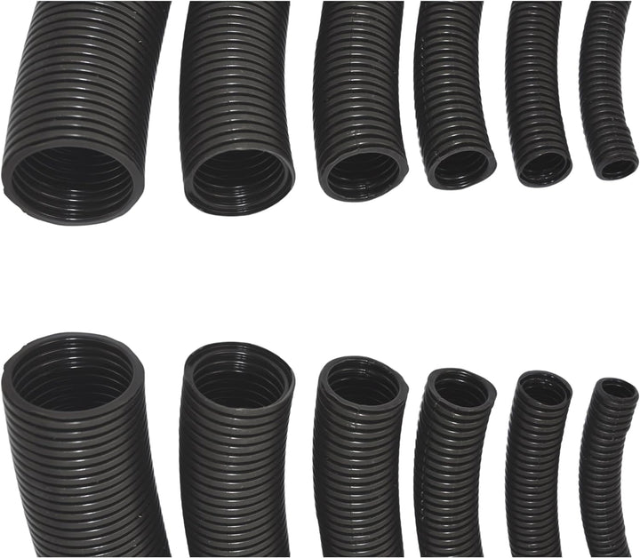Megaastore Flexibles Leerrohr Wellrohr 750N Schwarz| Klassifizierung M32 Kabelschutz Schutz Rohr ung
