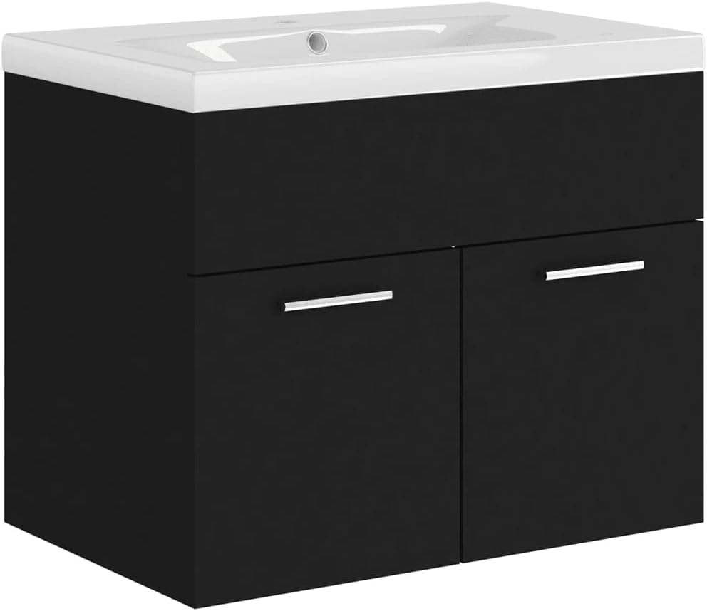 puraday Waschbeckenunterschrank mit Einbaubecken Holzwerkstoff Unterschrank Waschbecken Waschbecken