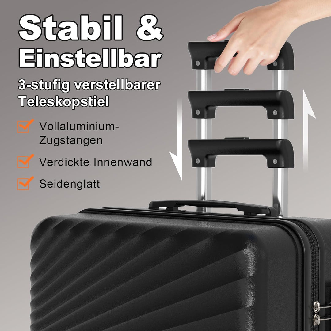 Joyway Kofferset 6tlg Hartschale Leicht mit 4 Rollen und TSA-Schloss Der Gepäcksets Enthält 1 Multif
