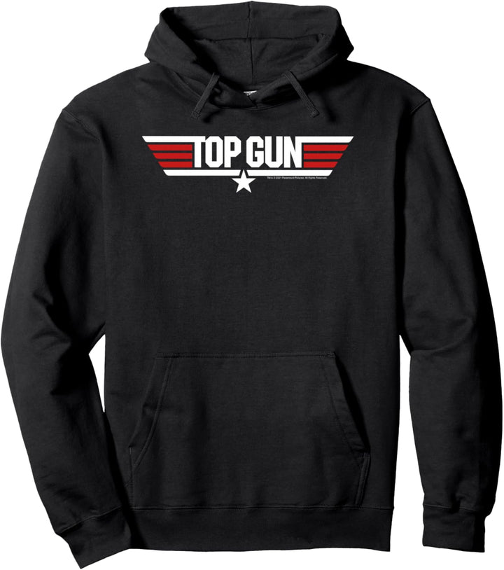 Top Gun Klassisches Weisses Logo Pullover Hoodie