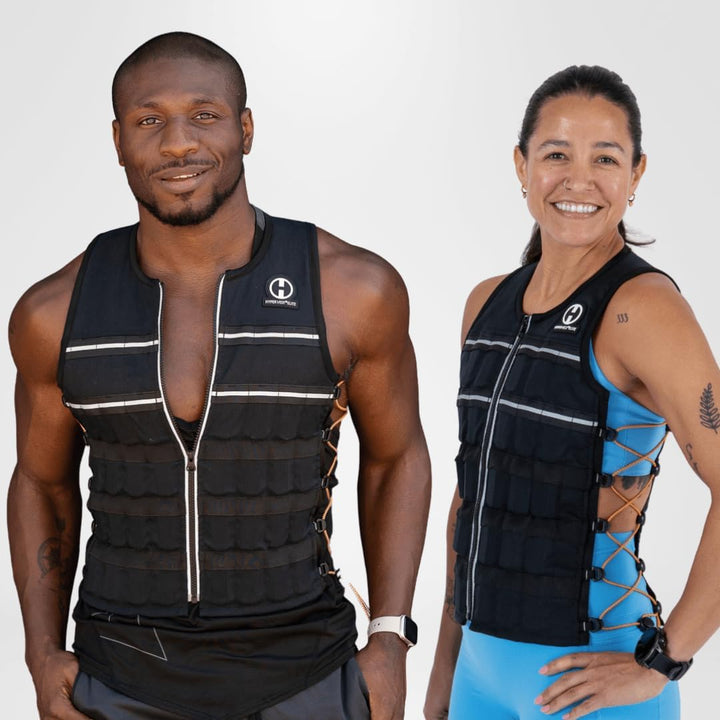 HYPERWEAR Hyper Vest Elite Verstellbare Gewichtsweste Gewicht 10lbs Biss 20lbs, Robustes schwarzes C
