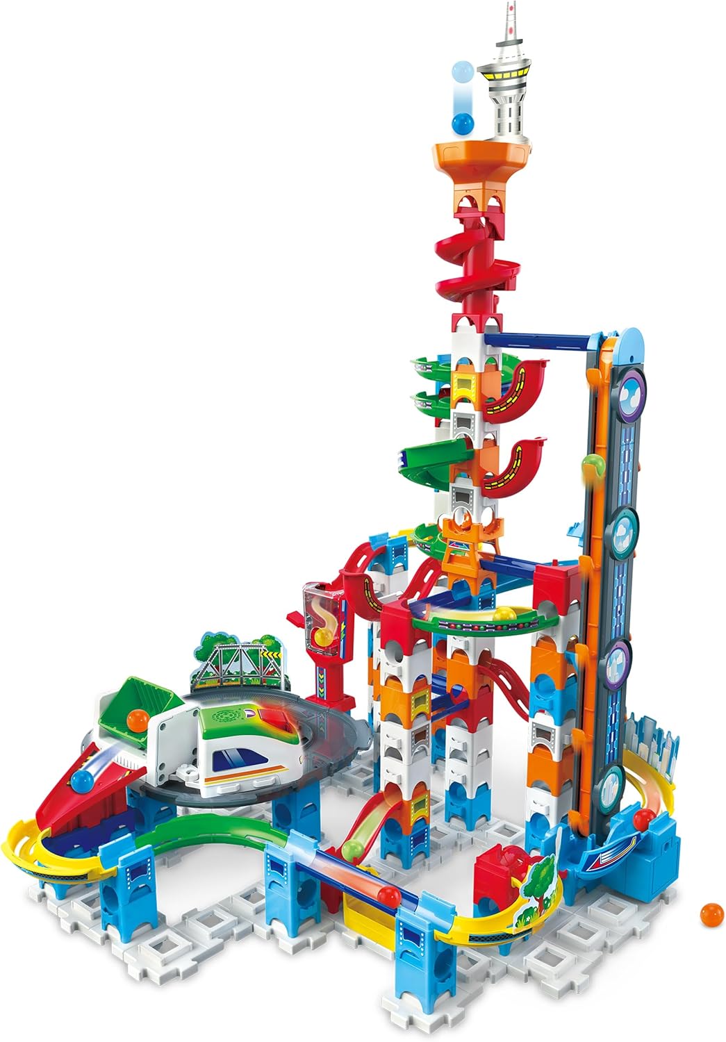 VTech Marble Rush – Super Sky Tower Set XL300 E – Interaktives Kugelbahn-Set – Für Kinder von 4-12 J