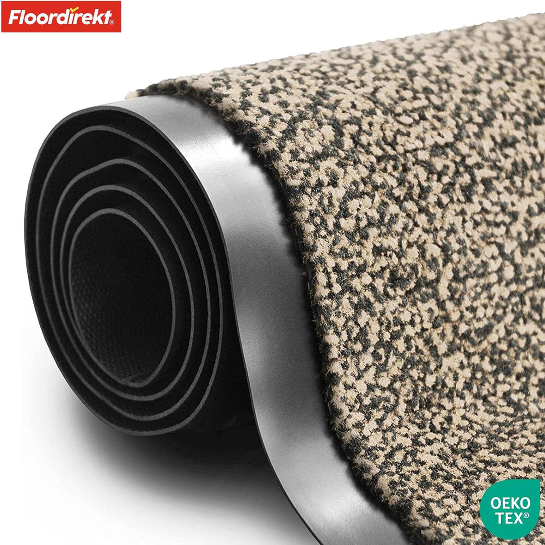 Floordirekt Schmutzfangmatte Rhine - waschbare & leistungsstarke Fussmatte - Sauberlaufmatte mit Rut
