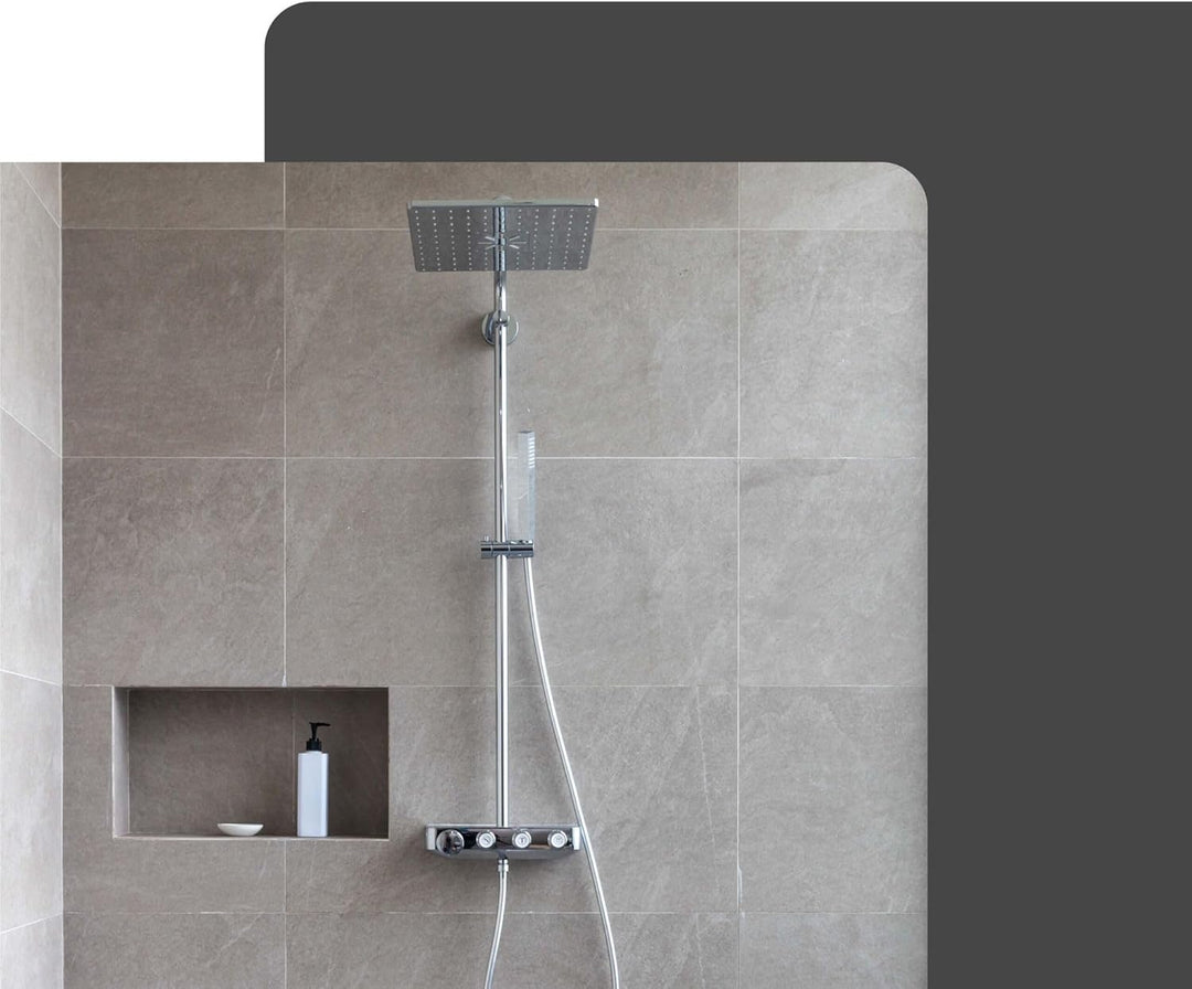 PROTEKTOR Wandnische Dusche 30 x 60cm, Befliesbare Bad Duschablage, wasserdicht, platzsparende Ablag