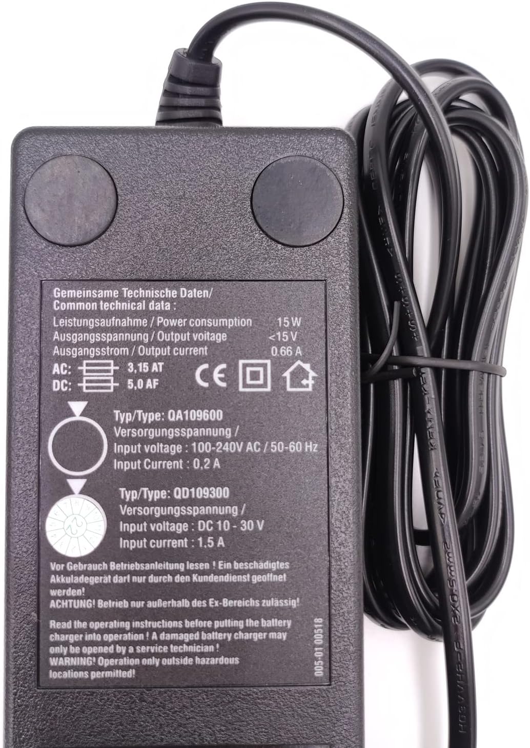 DC 10-30V QA109600 QD109300 Remote Battery Charger for HBC Radiomatic BA225030 Battery