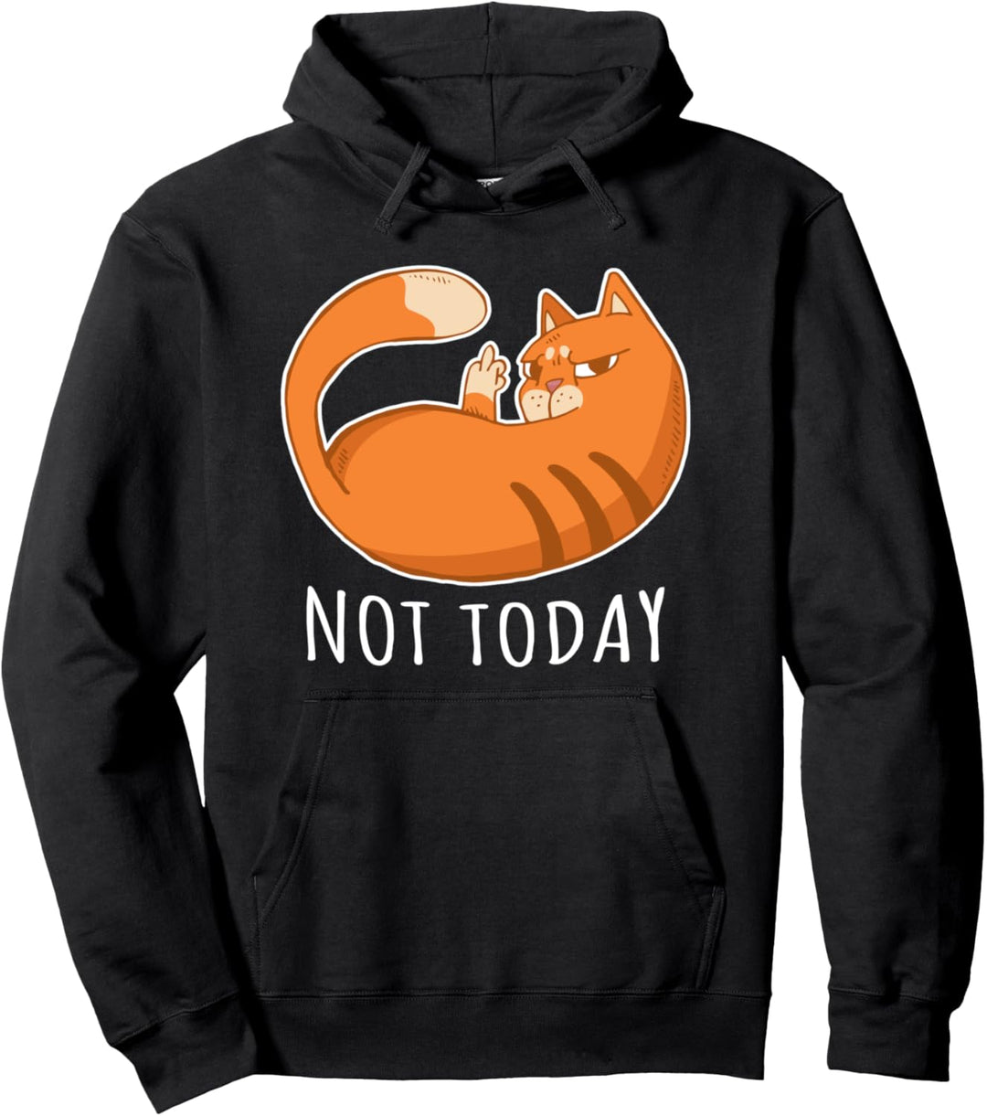 Not Today Katze Mittelfinger Katzenmama Geschenk Pullover Hoodie