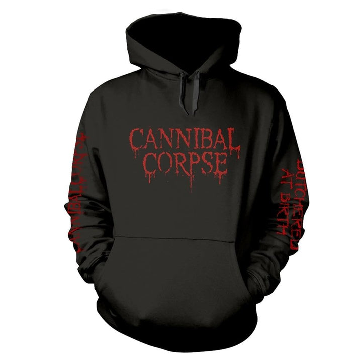 Cannibal Corpse Kapuzenpullover Butchered at Birth 2019 Nue offiziell Herren L Schwarz, L Schwarz