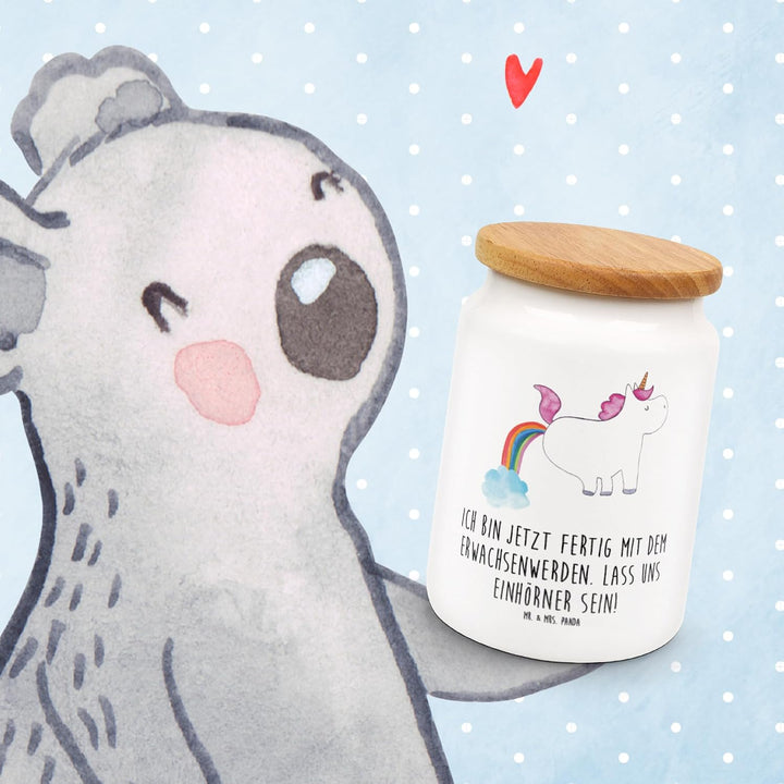 Mr. &amp; Mrs. Panda Teedose Einhorn Pupsen - Geschenk, Pups, Unicorn, Kaffeedose, Freundin, Keksdose, F