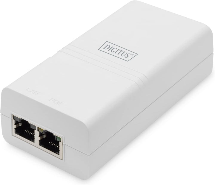 DIGITUS Gigabit Ethernet PoE Injektor, 802.3af, Weiss 802.3af, 15,4 W kleines Gehäuse, Weiss 1 Gbit/