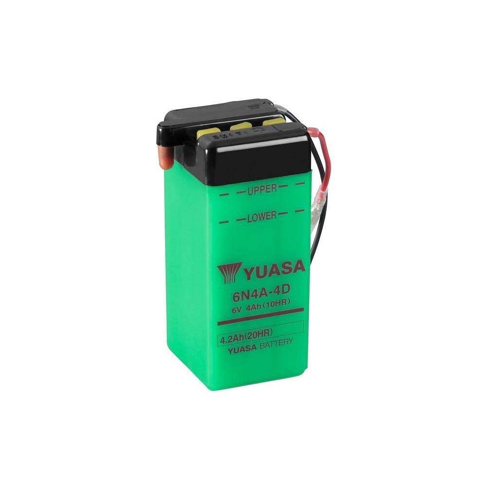 YUASA BATTERIE 6N4A-4D offen ohne Saeure, 57x131x61 mm