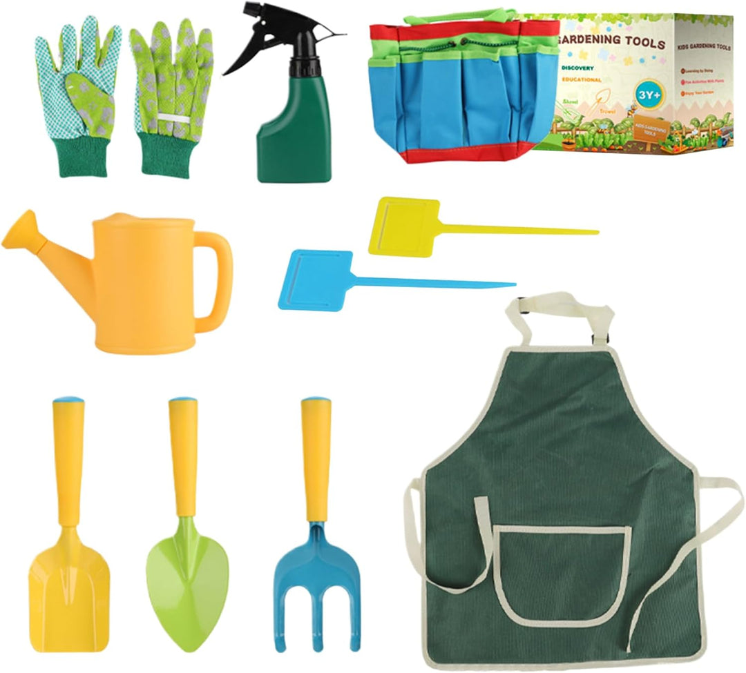 Gartenset für Kinder, Gartengeräte für Kinder, 4-teilig, ergonomisches Mini-Gartenset für Kleinkinde