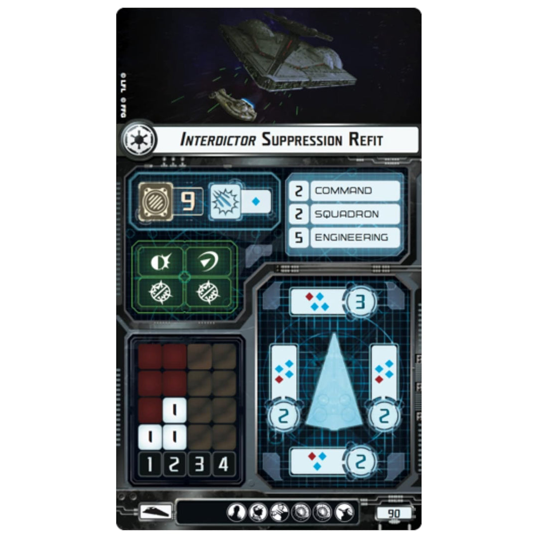 Fantasy Flight Games - Star Wars Armada: Galactic Republic: Interdictor Class - Miniature Game