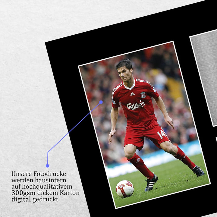 HWC Trading A4 Xabi Alonso Liverpool Geschenke Gedrucktes Signiertes Autogramm Foto für Fussball Anh
