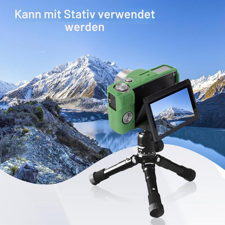 Rieibi Silikon-Schutzhülle für Canon G7X Mark III Hülle, G7X Mark III Zubehör mit 2 Stück Displaysch