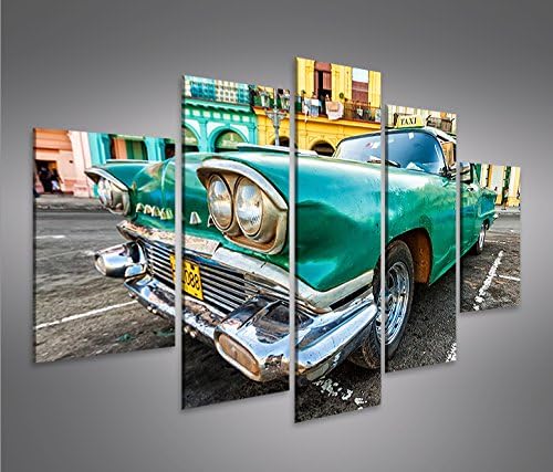 islandburner Bild Bilder auf Leinwand Taxi Cuba Havanna Kuba MF XXL Poster Leinwandbild Wandbild Dek