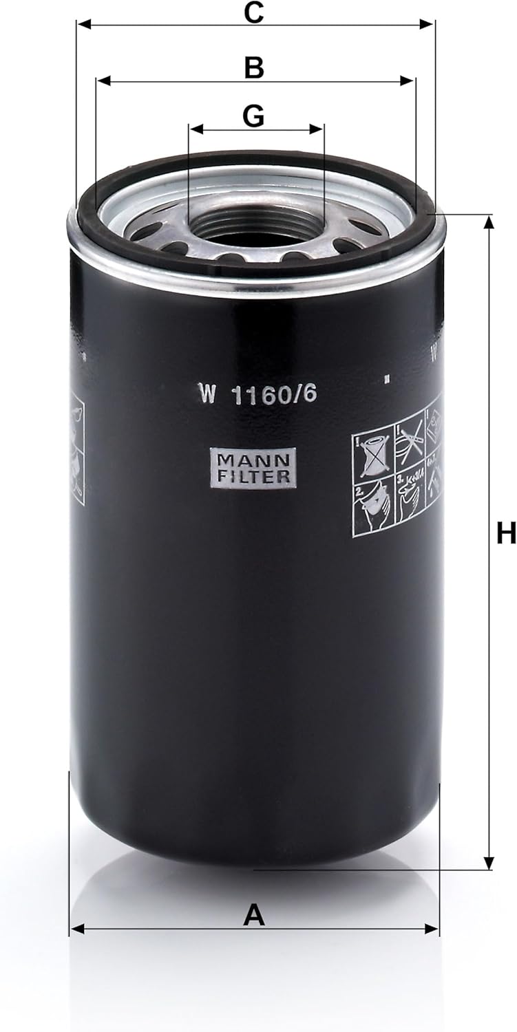 MANN-FILTER W 1160/6 Ölfilter – Für Nutzfahrzeuge