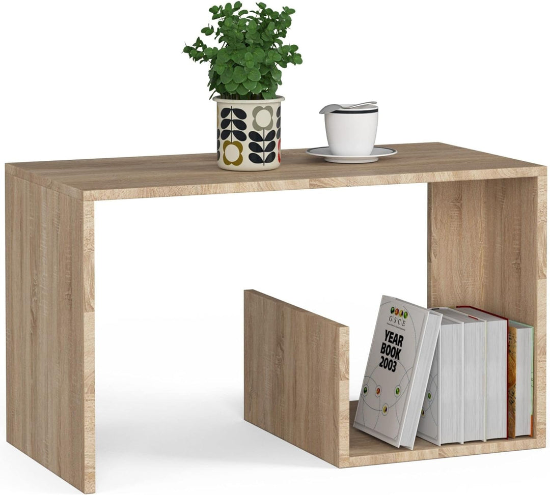 AKORD Couchtisch Holz | Paul 80x45x40 cm| Schrank für Wohnzimmer | Schlafzimmer Schrank | Minimalist