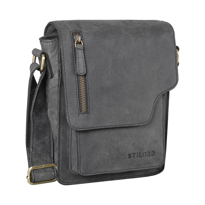 STILORD 'Pete' Umhängetasche Leder klein Männer Schultertasche Vintage Messenger Bag Herren 8,4 Zoll