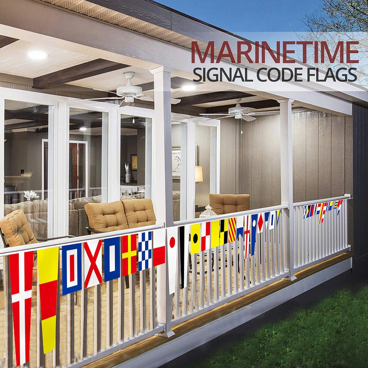 Anley International Maritime Signal Code String Flags Set van 40 vlaggen - 40 voet lange wimpels voo