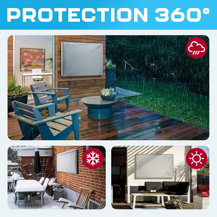 TV Abdeckung Outdoor 39 Zoll – Wetterfest Wasserdicht Staubdicht – Schutzhülle für Fernseher auf Ter