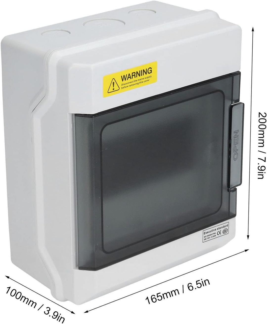 IP66 wasserdichter Verteilerkasten 6-Wege-DIN-Schienen-Elektronik-Anschlussgehäuse mit transparenter