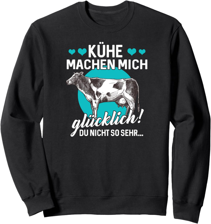 Landwirt Rinder Kuh Motiv mit Spruch für Bauern Sweatshirt