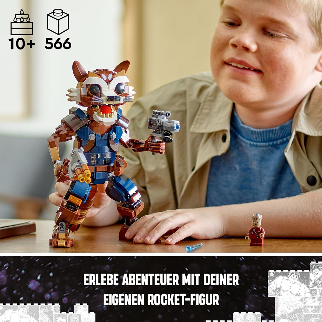 LEGO Marvel Rocket & Baby Groot, baubares Superhelden-Spielzeug für Kinder aus Marvel Studios' Guard