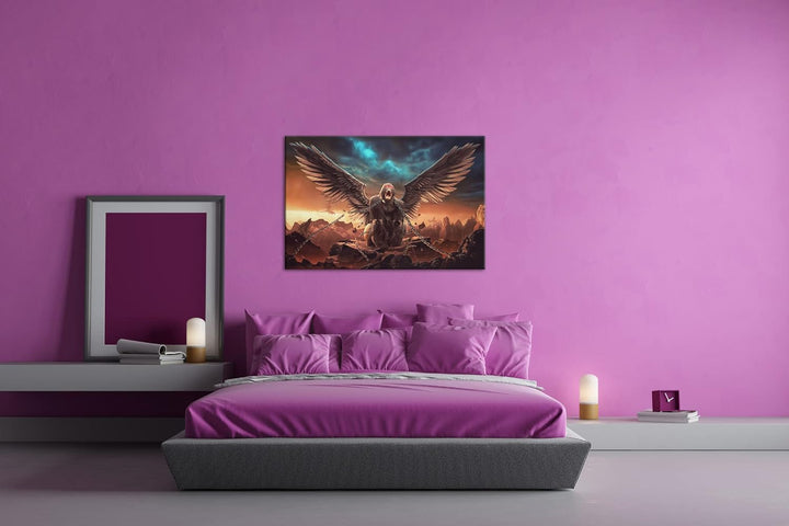 deyoli Gorilla King in Ketten Format: 60x40 als Leinwandbild, Motiv fertig gerahmt auf Echtholzrahme