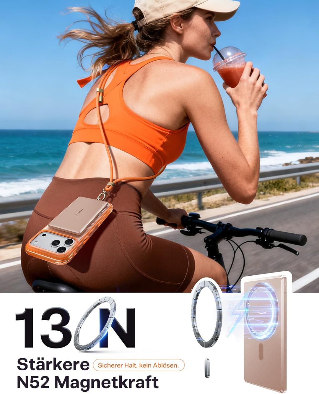 TORRAS MiniMag Ultra Slim Powerbank für Magsafe, 18W Schnellladen 5000mAh Magnetische Powerbank Slim