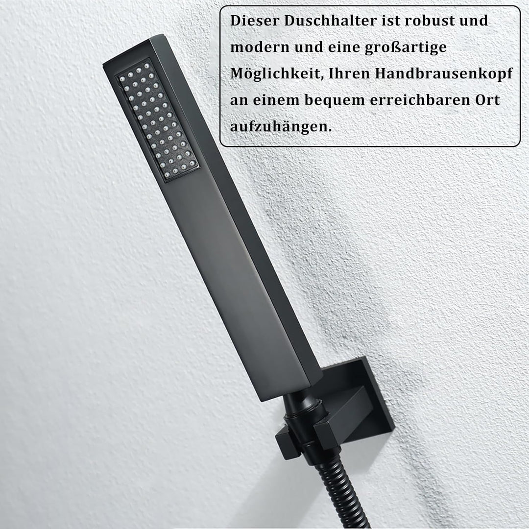 Handbrause Halterung Schwarz Messing Duschkopf Halterung Wandhalterung Duschhalterung Quadratisch Du