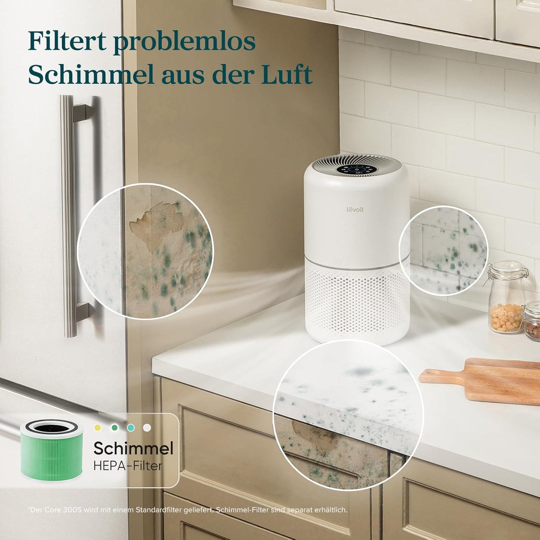 LEVOIT Luftreiniger Allergiker mit H13 HEPA Luftfilter gegen 99,97% von Schimmel Staub Pollen, Luftq