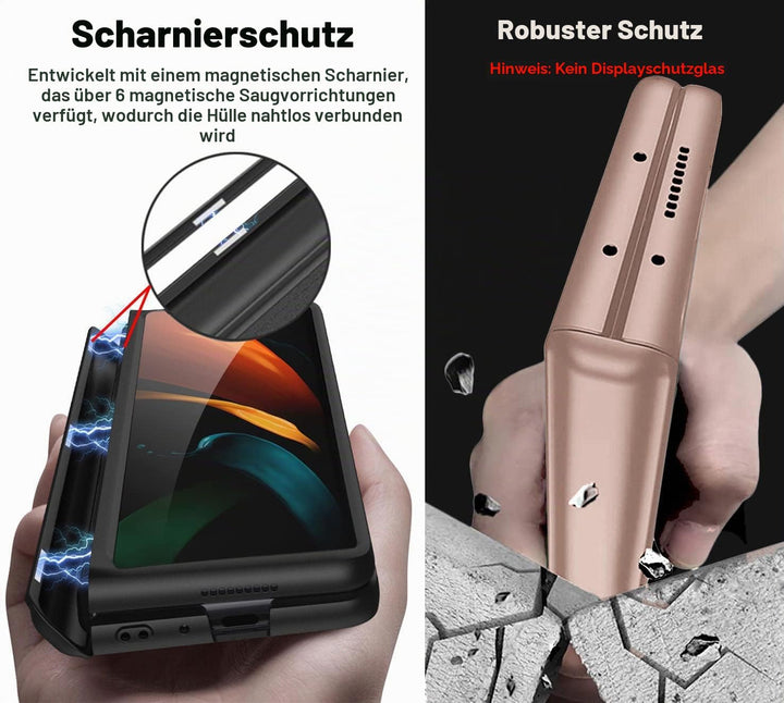 Miimall Kompatibel mit Samsung Galaxy Z Fold 2 2020 Hülle, [Magnetischer Scharnierschutz] Hartes PC