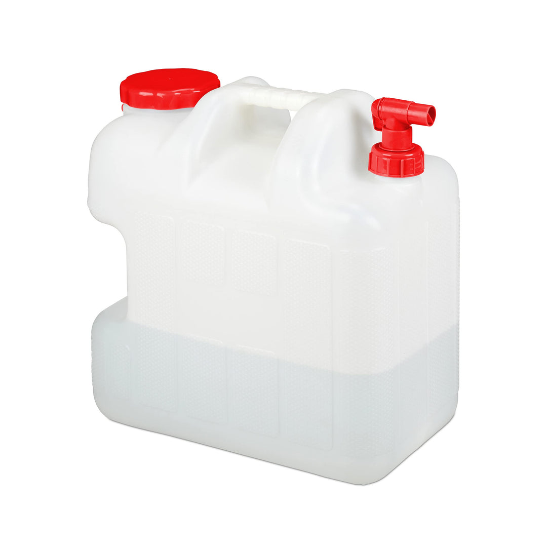 Relaxdays Wasserkanister mit Hahn, Schraubdeckel, Trinkwasserkanister Camping, 25l Tank, BPA-frei, K