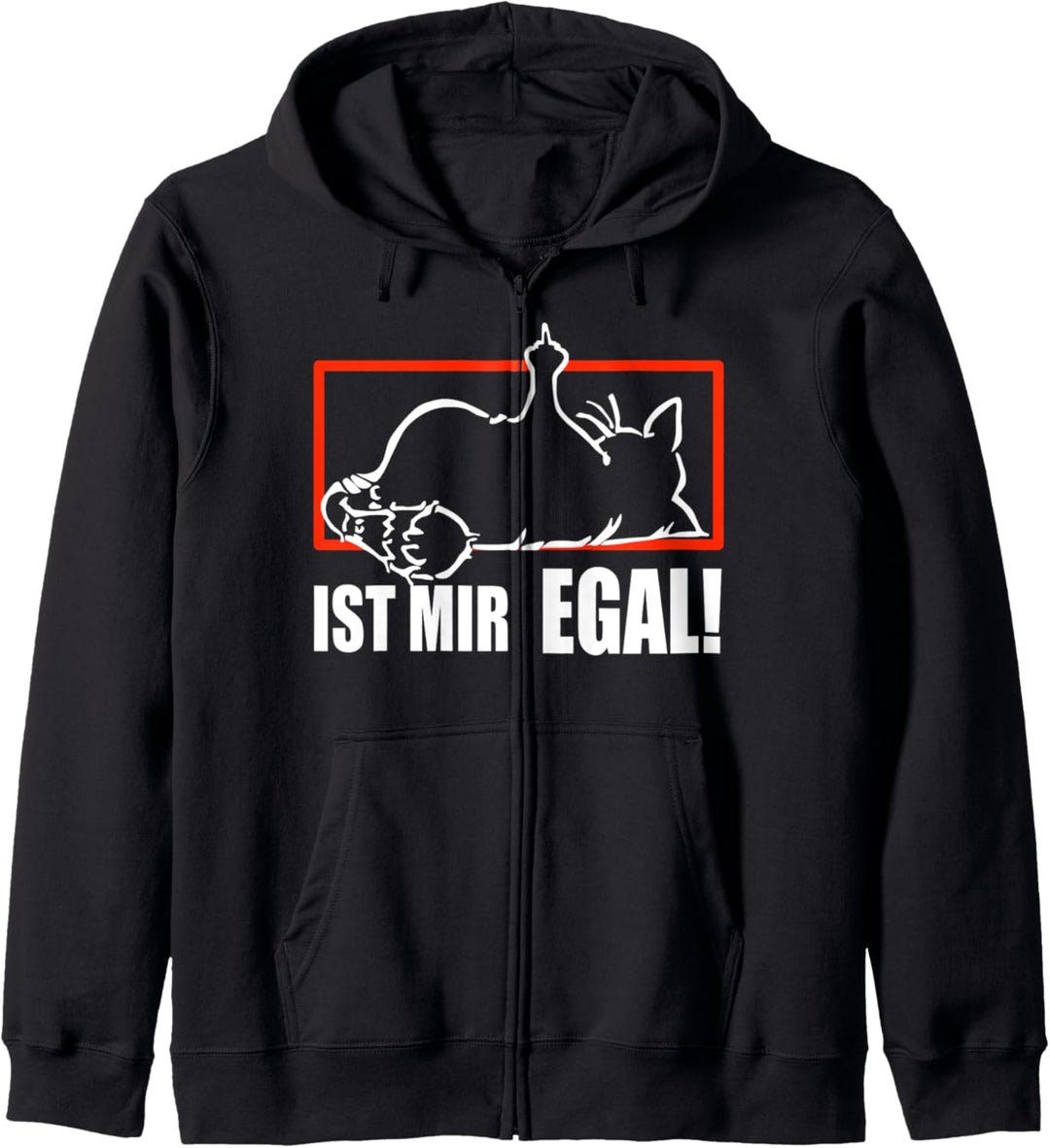 Ist mir egal - faule Katze Statement Spruch - Katzen Kapuzenjacke