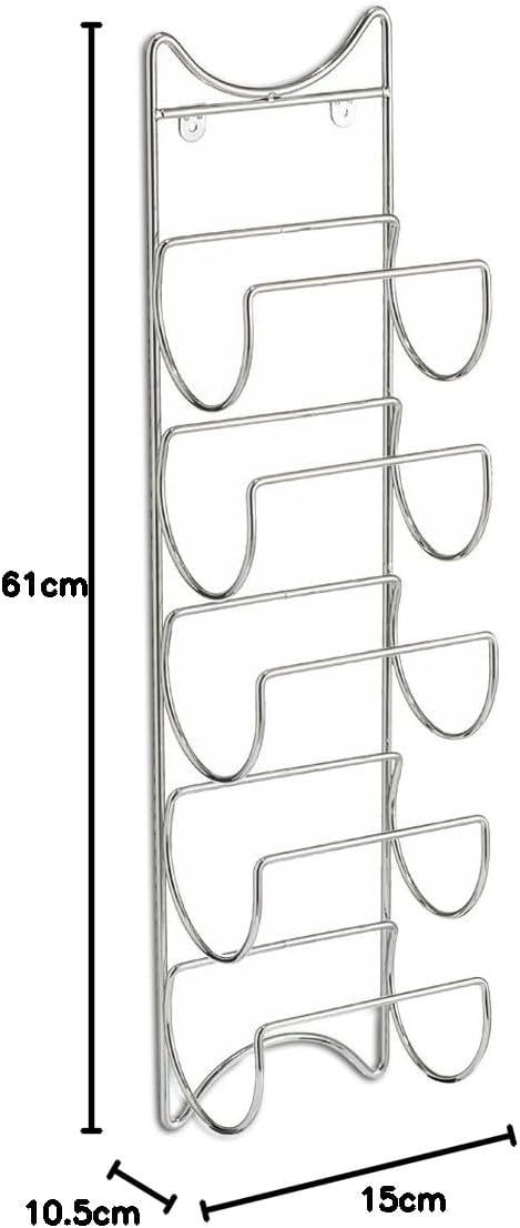 Zeller 27373 Flaschenhalter, Verchromt, Metall, 15 x 10.5 x 61 cm