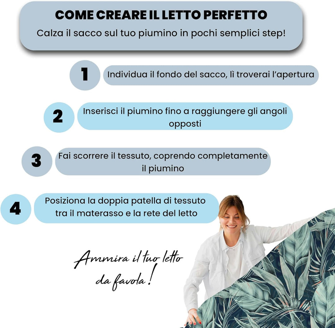 Italian Bed Linen MB Home Italy Fashion Bettbezug Set, Tropical, Doppelbett, Tropical