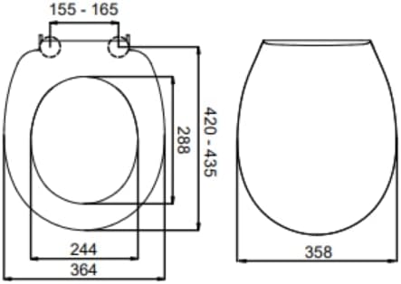 KIAMAMI VALENTINA WC-Sitz IN WEISSEM PVC FÜR HÄNGENDES ODER STEHENDES WC-Modell | CIPRO