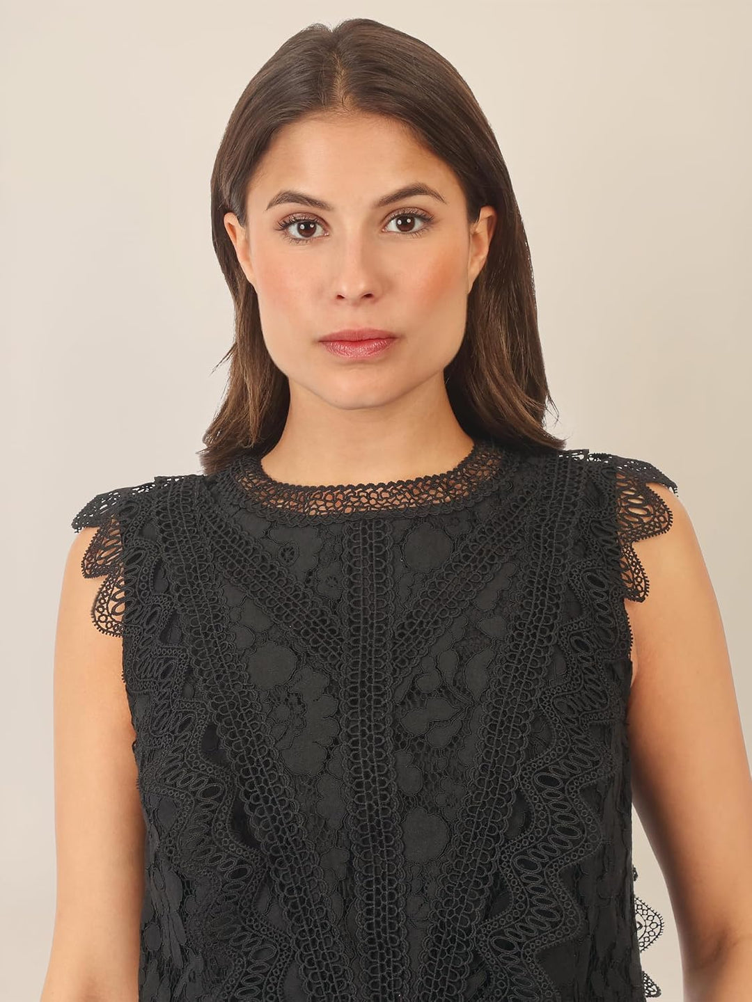 APART Fashion Damen Spitzentop Spitzentop 38 Schwarz, 38 Schwarz