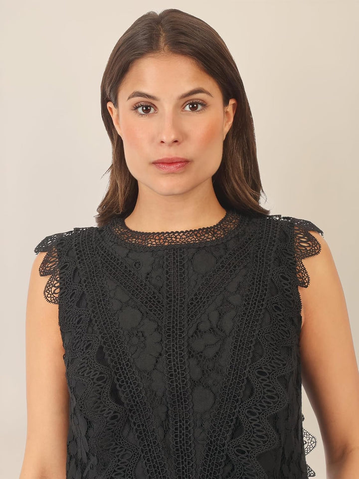 APART Fashion Damen Spitzentop Spitzentop 38 Schwarz, 38 Schwarz