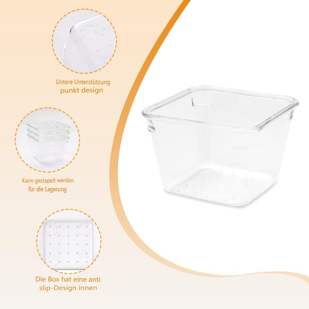 Schubladen Organizer, 25 Stück in 4 Grössen, Kunststoff, Schminktisch und Make-up Organizer, Ordnung
