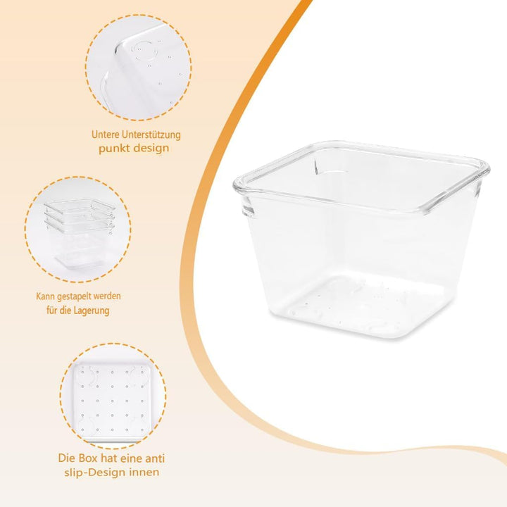 Schubladen Organizer, 25 Stück in 4 Grössen, Kunststoff, Schminktisch und Make-up Organizer, Ordnung